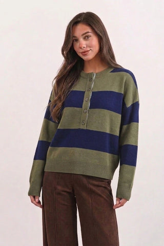 Sweater DUBLIN - Verde con Azul