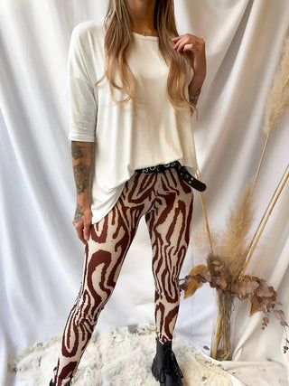 Leggings cebra chocolate