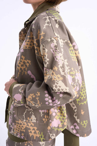 Chaqueta Dora Pitón Oliva