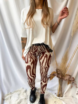 Leggings cebra chocolate