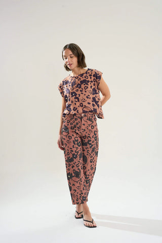 Pantalón Frida Monkey Print Moca