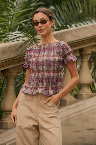 Remera Triana Tusor - Malbec
