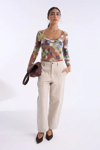 Remera Amour Noi Tostado