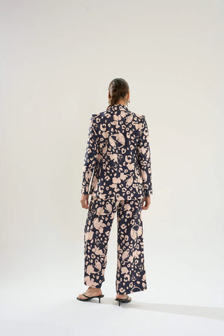 Blazer Riviera Monkey Print Blue