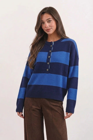 Sweater DUBLIN Azul con Celeste