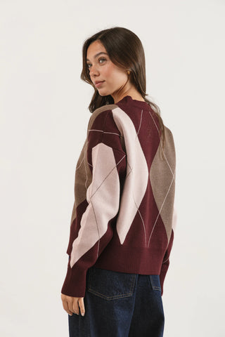 Cardigan CLAIR Bordó