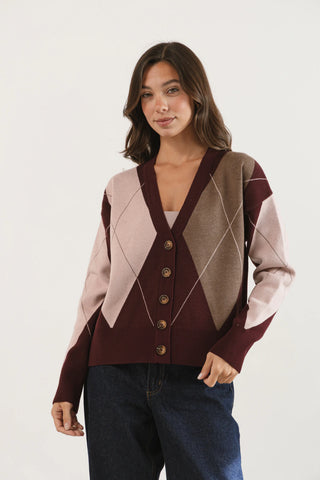Cardigan CLAIR Bordó