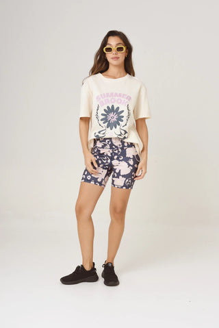 Biker Kahlo Monkey Print Blue