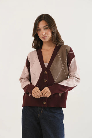 Cardigan CLAIR Bordó