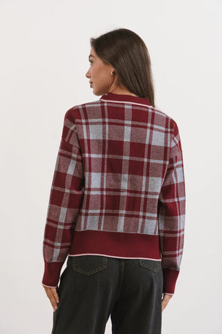 Cardigan GLASGOW Bordo