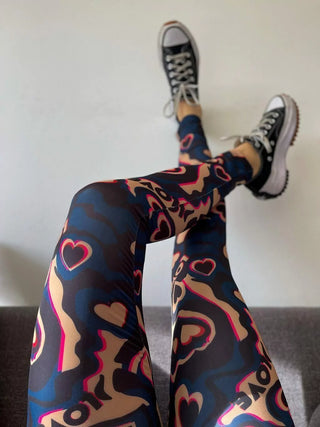 Leggings psicodelic love azul