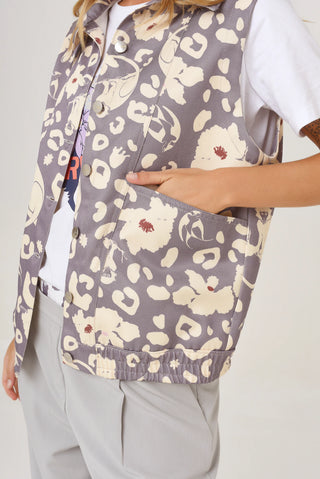 Chaleco Frida Monkey Print Grey