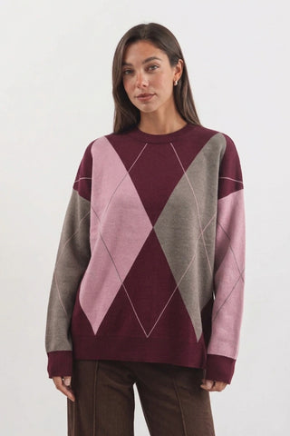Sweater HAMILTON Bordó
