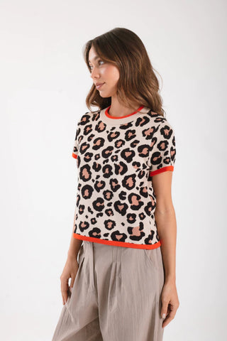 REMERA TEJIDA ANIMAL PRINT