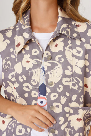 Chaleco Frida Monkey Print Grey