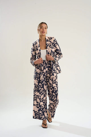 Blazer Riviera Monkey Print Blue