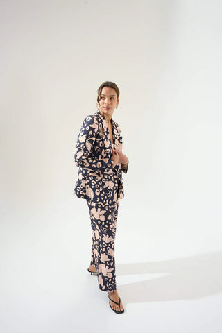 Blazer Riviera Monkey Print Blue