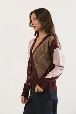 Cardigan CLAIR Bordó