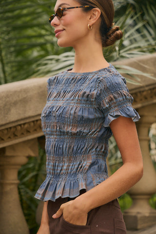 Remera Triana Tusor - Azul