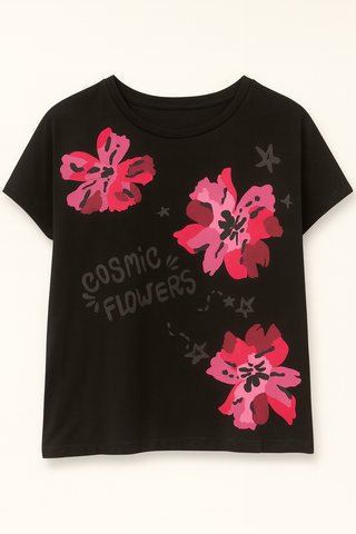Remera cósmic flowers