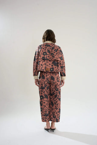 Chaqueta Frida Monkey Print Moca