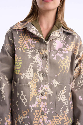 Chaqueta Dora Pitón Oliva