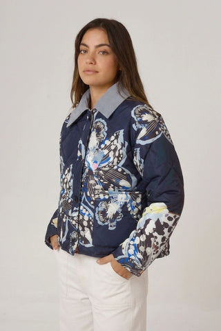 Campera Aviñon Chicharrita Blue/Pitón Tostado