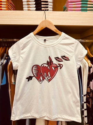 Remera Heart & lips