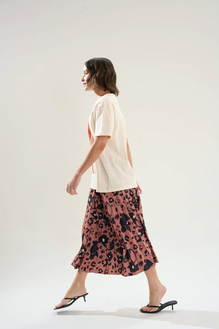 Falda Luis Monkey Print Moca