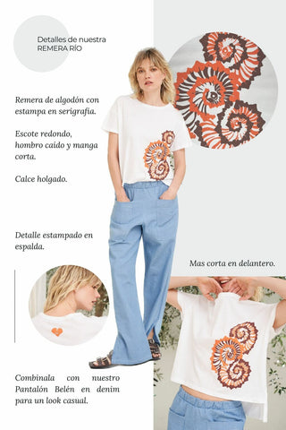 REMERA RÍO - CARACOL NARANJA