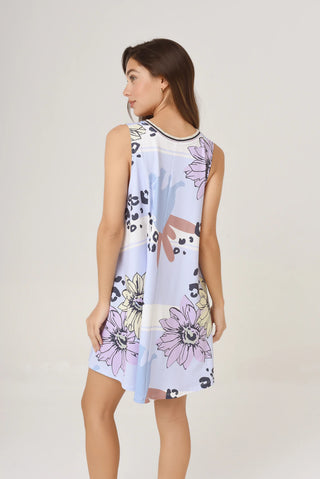 Vestido Tulum Amorcito Corazón Celeste