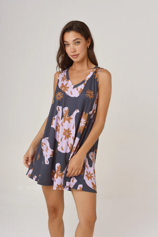 Vestido Kahlo Love Tostado