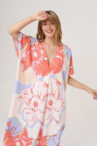 Vestido Recife Poppy Flower Cian