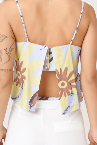 Top Carmen Mucho Mucho Celeste