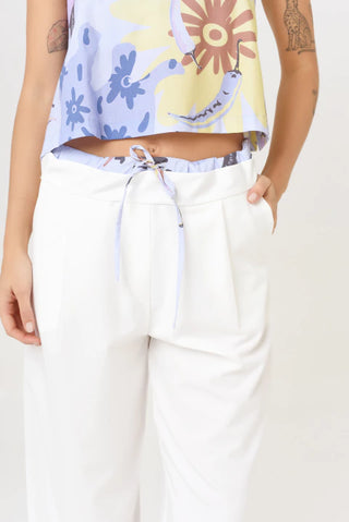 Pantalón Carmen Mucho Mucho Off White