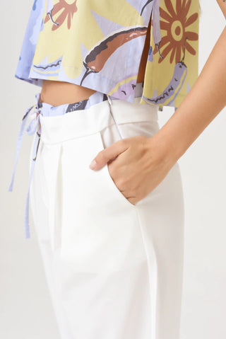 Pantalón Carmen Mucho Mucho Off White