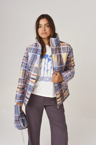 Puffer Guernica Tartán Celeste