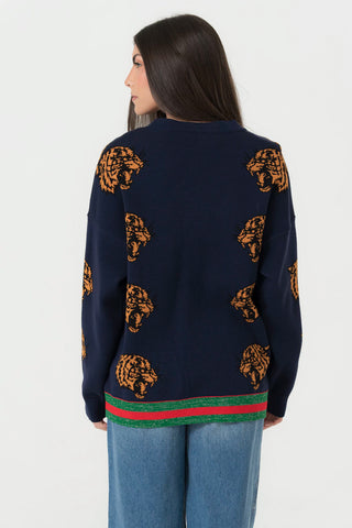 Cardigan Block Tiger