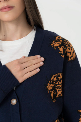 Cardigan Block Tiger