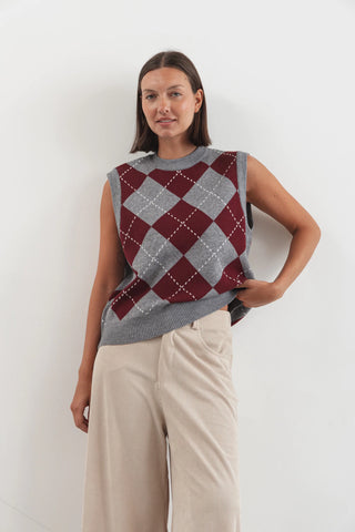 Chaleco DOLL Bordo