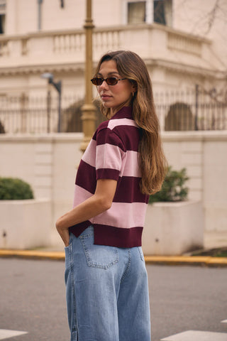 Chomba JULIA - Bordo y Rosa