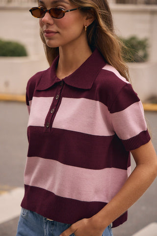 Chomba JULIA - Bordo y Rosa