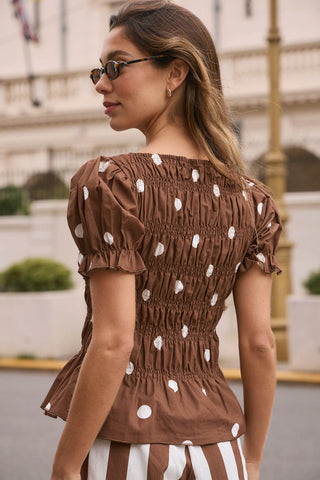 Remera BRISA Chocolate/Crudo