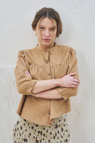 Camisa Valery en Gabardina - camel