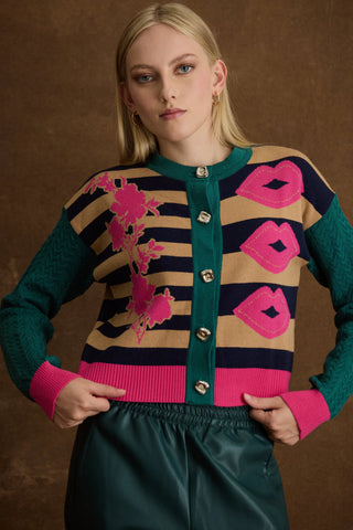 Cardigan Flower Lips